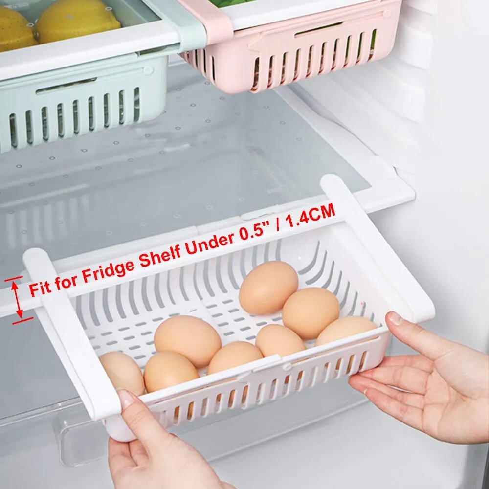 Kitchen Refrigerator Storage Box Miscellaneous Organizer Box Plastic Drawer Storage Box Storage Rack