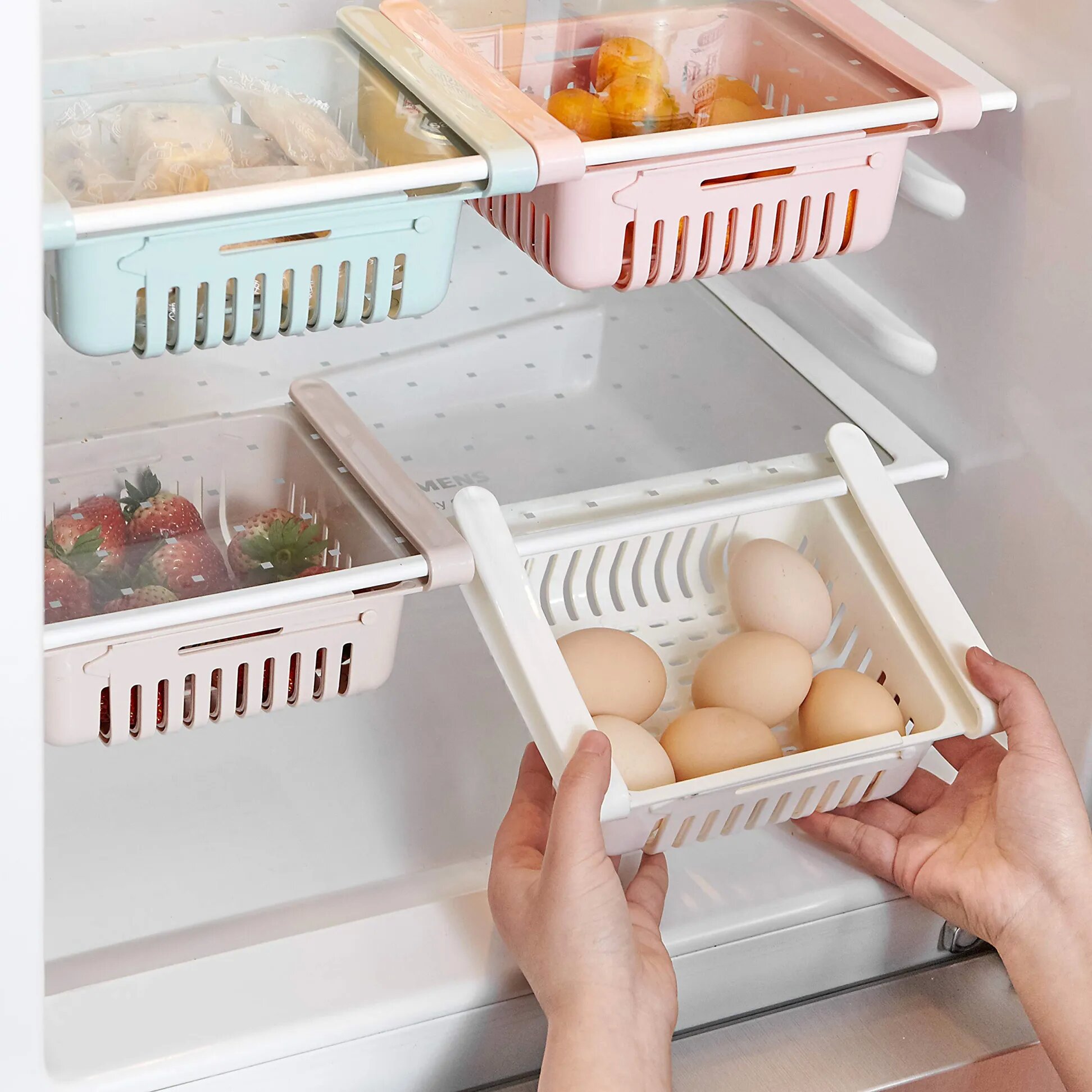 Kitchen Refrigerator Storage Box Miscellaneous Organizer Box Plastic Drawer Storage Box Storage Rack