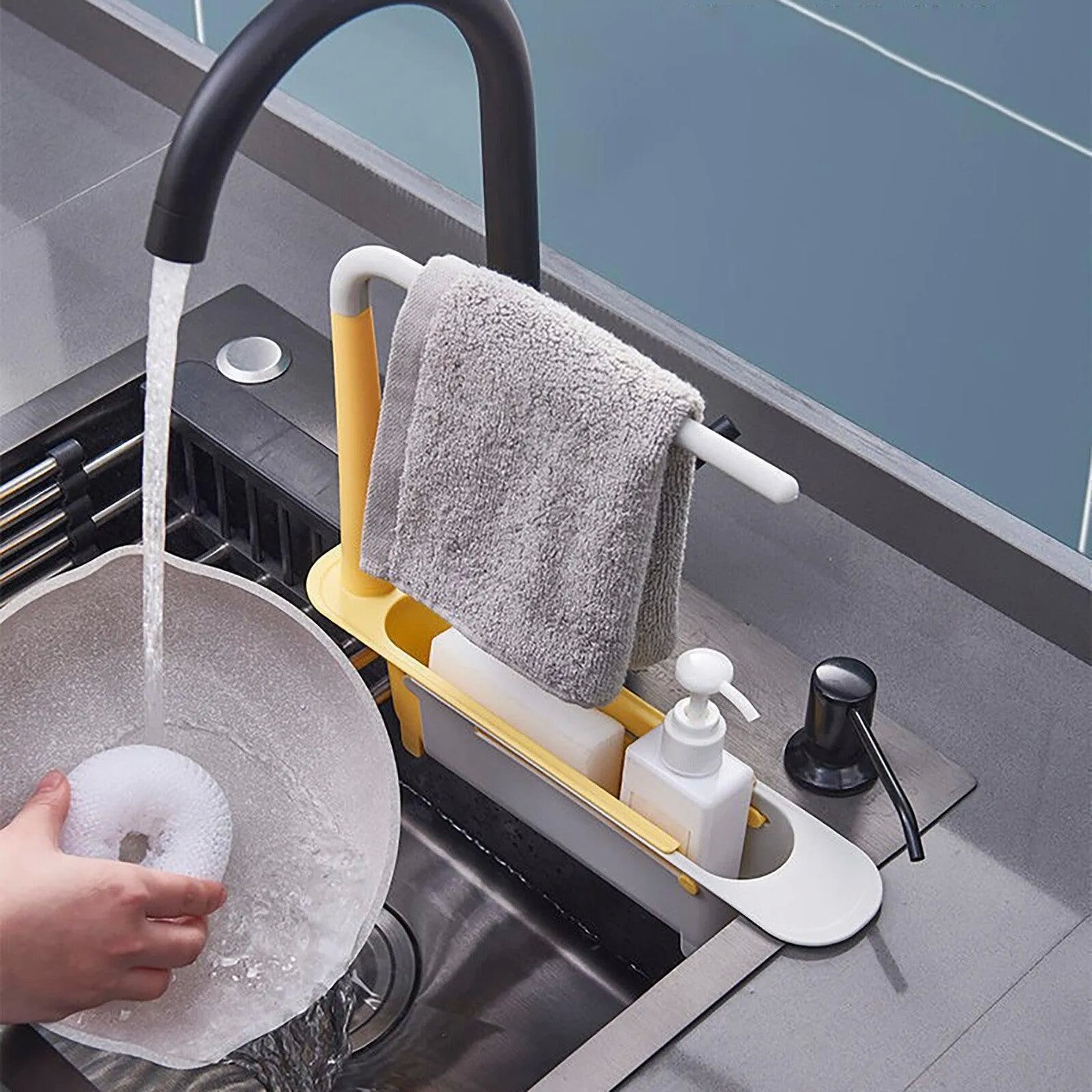 Strong seamless stickers bathroom storage rack kitchen wall drain storage rack bathroom storage shelf