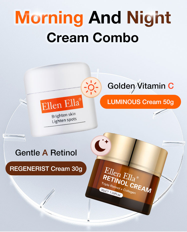 Ellen Ella Morning C and Night A Cream Combo - Vitamin C Cream and Retinol A Cream