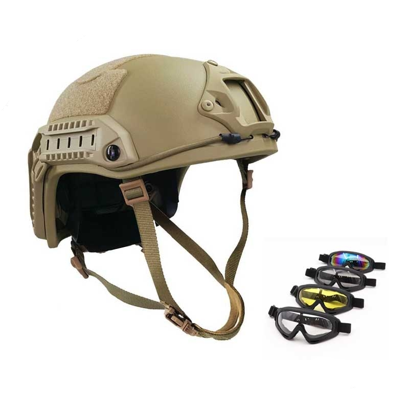 Ballistic Helmet and Tactical Goggles Bundle For Sale Boltless HighCut