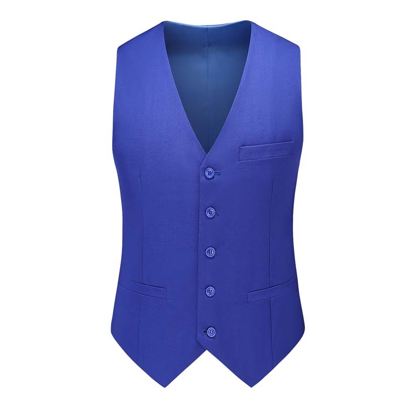 Traje de tres piezas delgado de moda con un botón