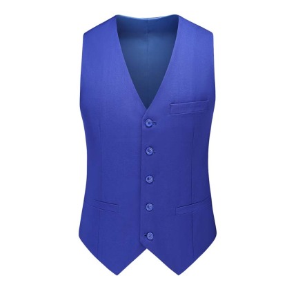 Traje de tres piezas delgado de moda con un botón