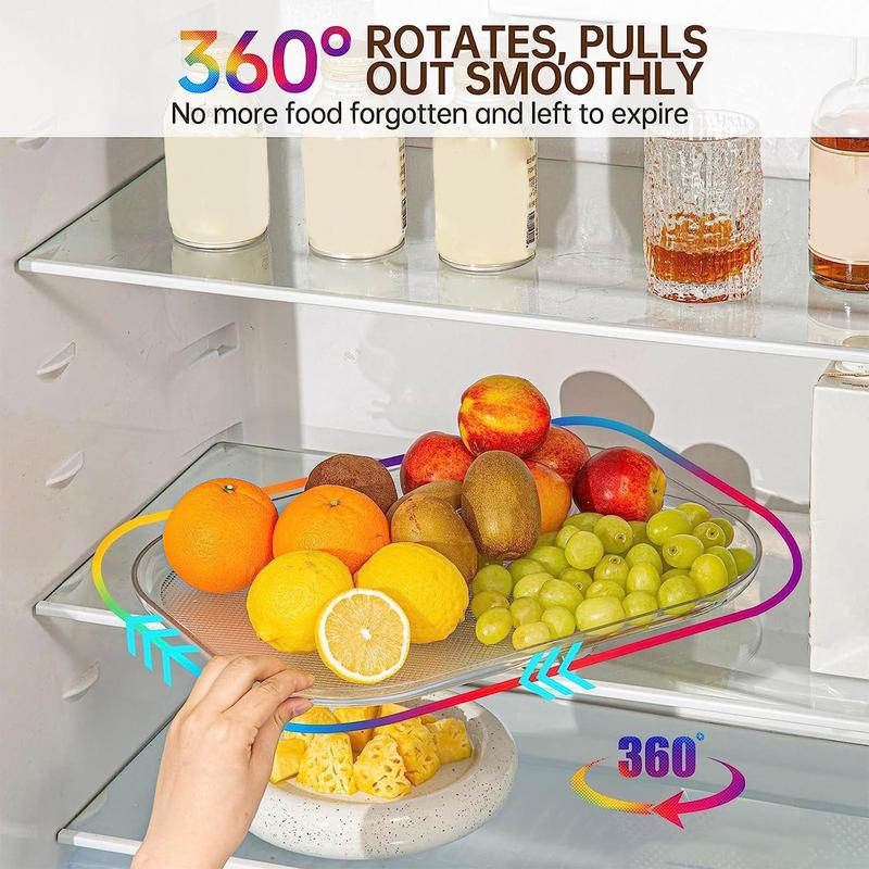 Turntable Organizer for Refrigerator - for Cabinet, Table, Pantry, Kitchen, Countertop