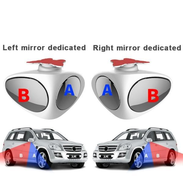 2 in 1 Car Blind Spot Mirror Wide Angle Mirror