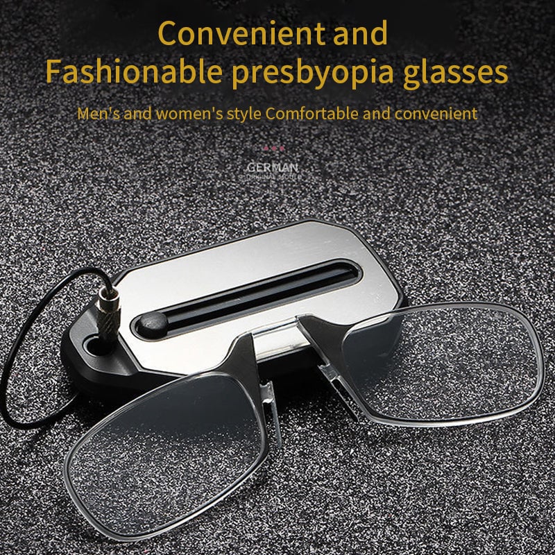 Legless Nose Clip Reading Glasses Mini Portable 9471