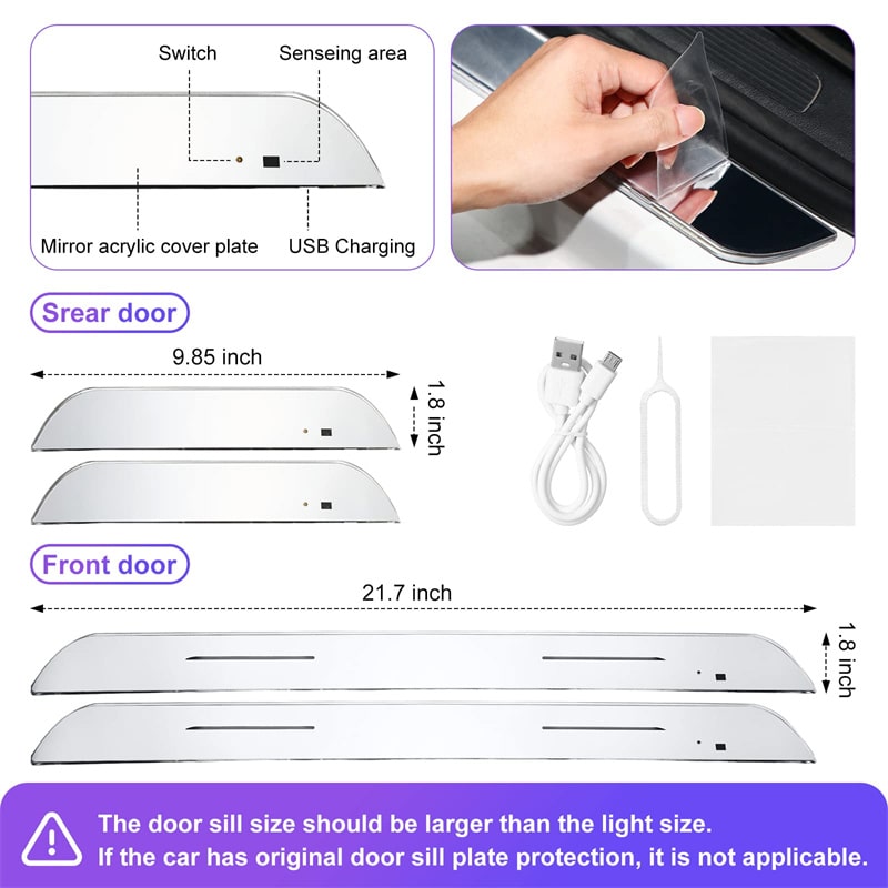 Car Door Sill Light logo For All Car Models