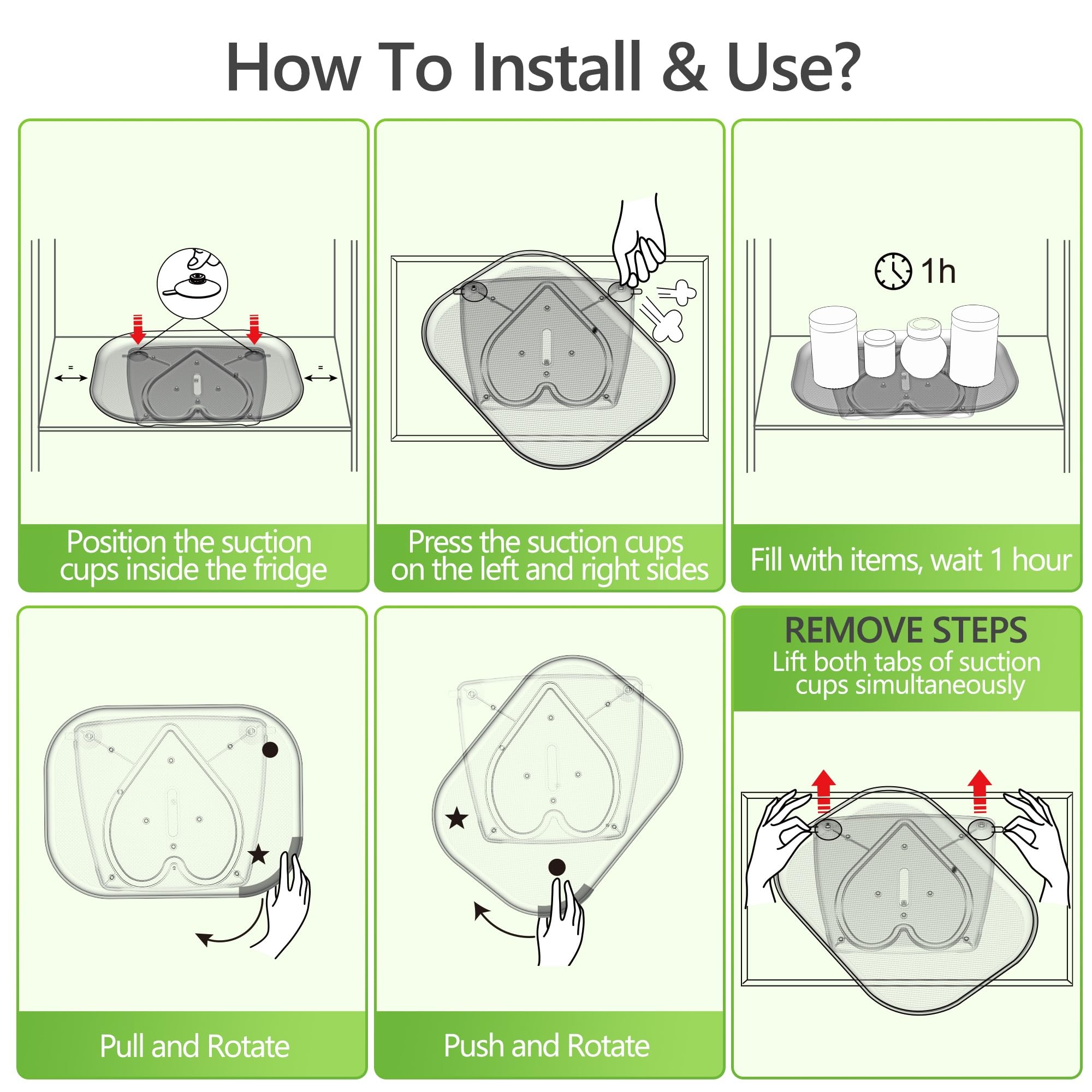Turntable Organizer for Refrigerator - for Cabinet, Table, Pantry, Kitchen, Countertop