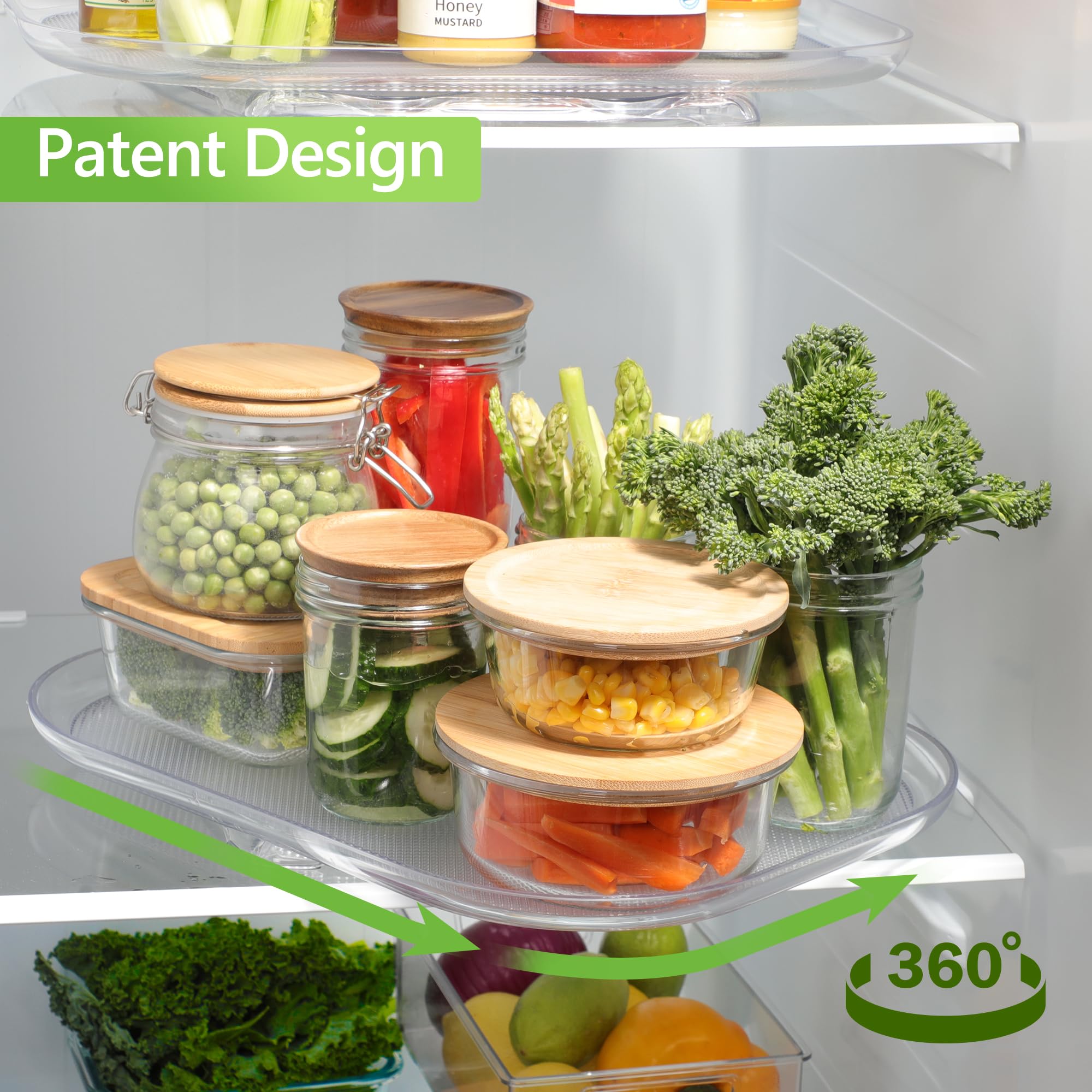 Turntable Organizer for Refrigerator - for Cabinet, Table, Pantry, Kitchen, Countertop