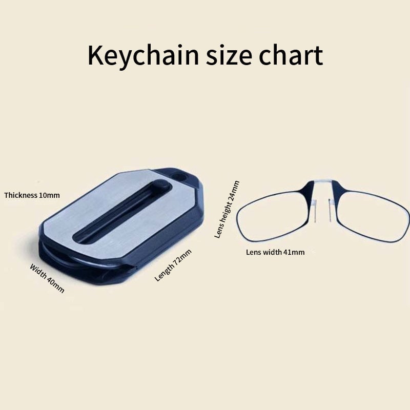 Legless Nose Clip Reading Glasses Mini Portable 3537