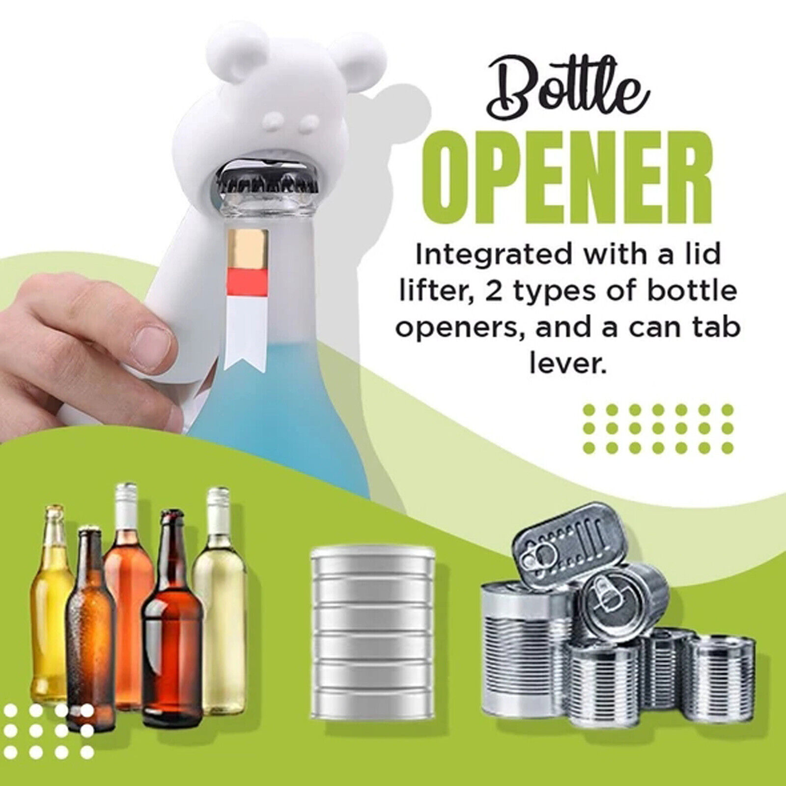 Multifunctional 4-in-1 Bottle Opener
