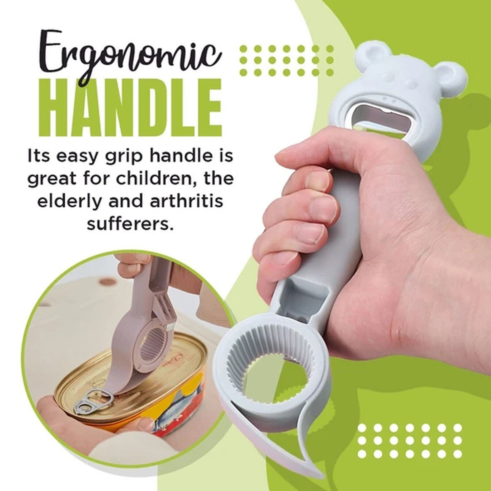 Multifunctional 4-in-1 Bottle Opener