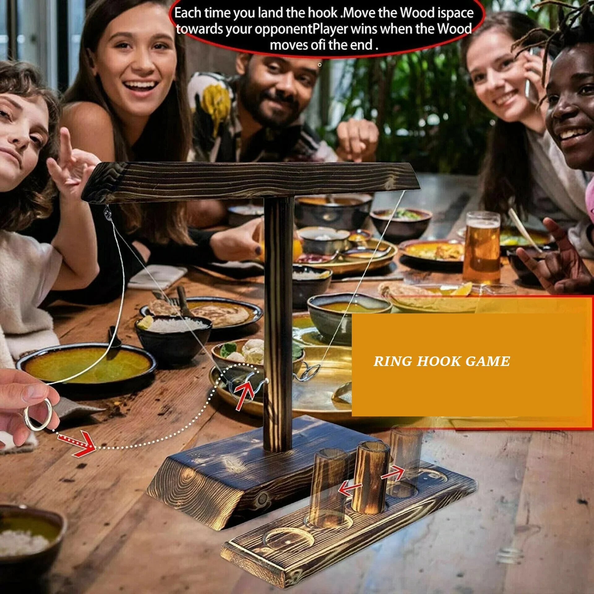 (🎯2023 HOT SALE- SAVE 48% OFF)Wooden Ring Hook Tossing Party Games(BUY 2 GET FREE SHIPPING)