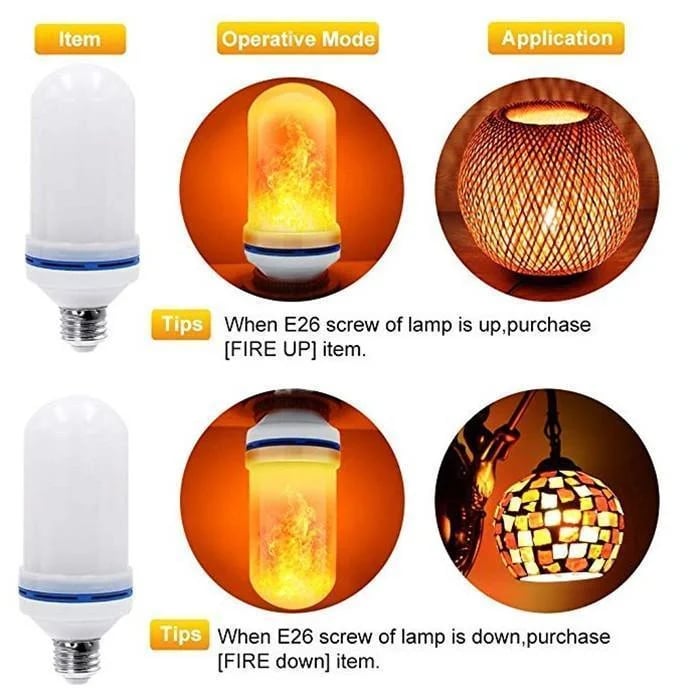 🔥Summer Hot Sale🔥LED Flame Effect Light Bulb-With Gravity Sensing Effect
