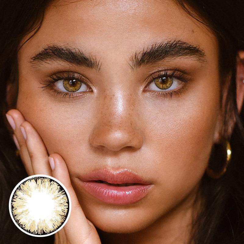 eveVeye Glitter(Big Eye) Brown Prescription Contact Lenses