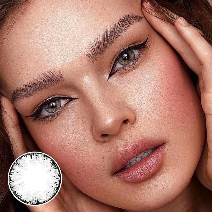 Glitter(Big Eye) Grey | 1 Year [Prescription]-eveVeye