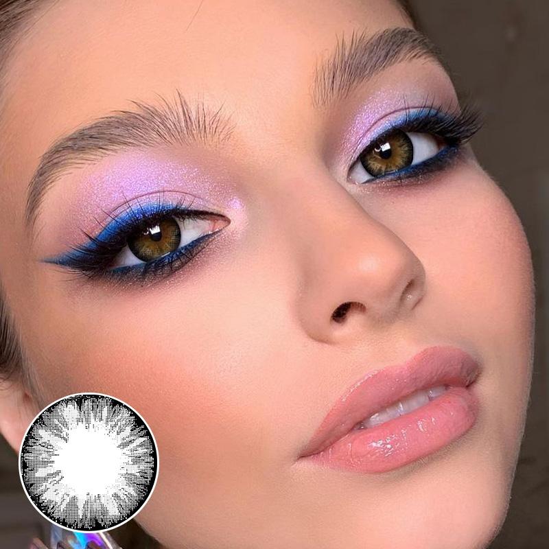 Glitter(Big Eye) Black | 1 Year [Prescription]-eveVeye