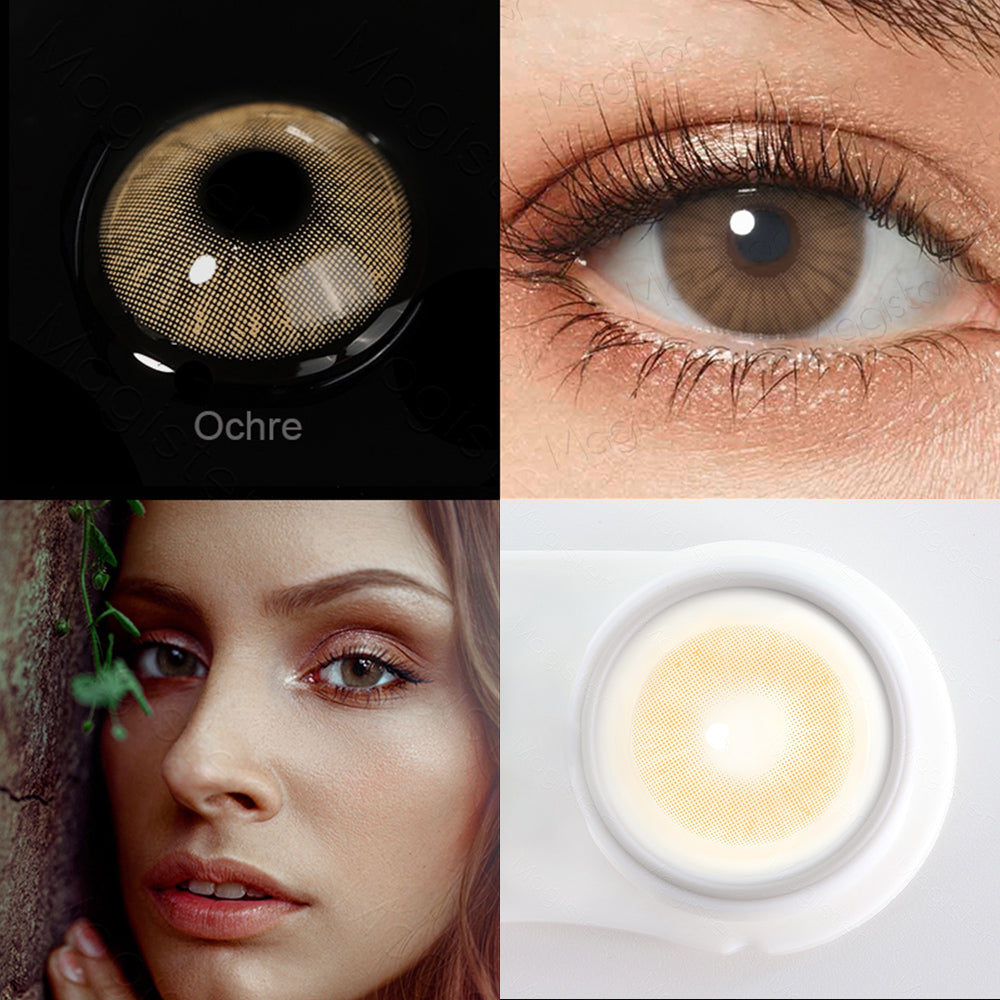 eveVeye Hidrocor Ocre Brown Prescription Contact Lenses