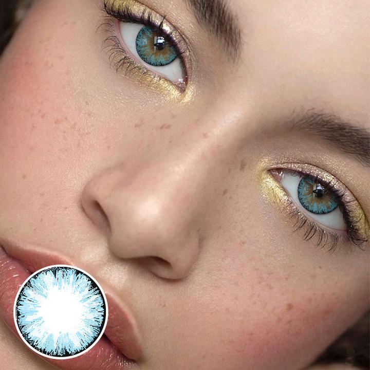 eveVeye Glitter(Big Eye) Blue Prescription Contact Lenses