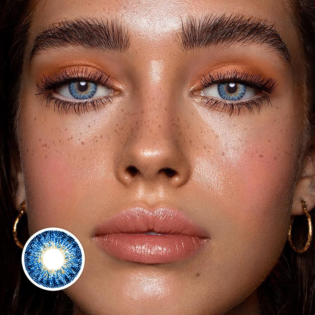 eveVeye Forest Ember Blue Color Contact Lenses