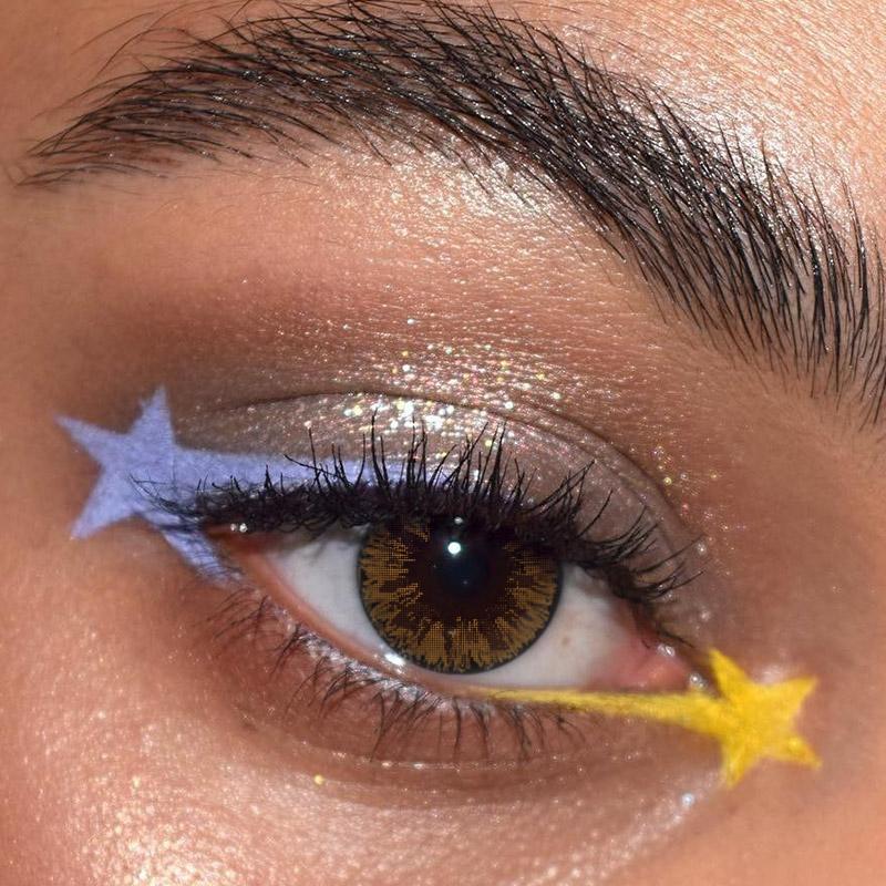 Glitter(Big Eye) Brown | 1 Year【Prescription】-everylenses