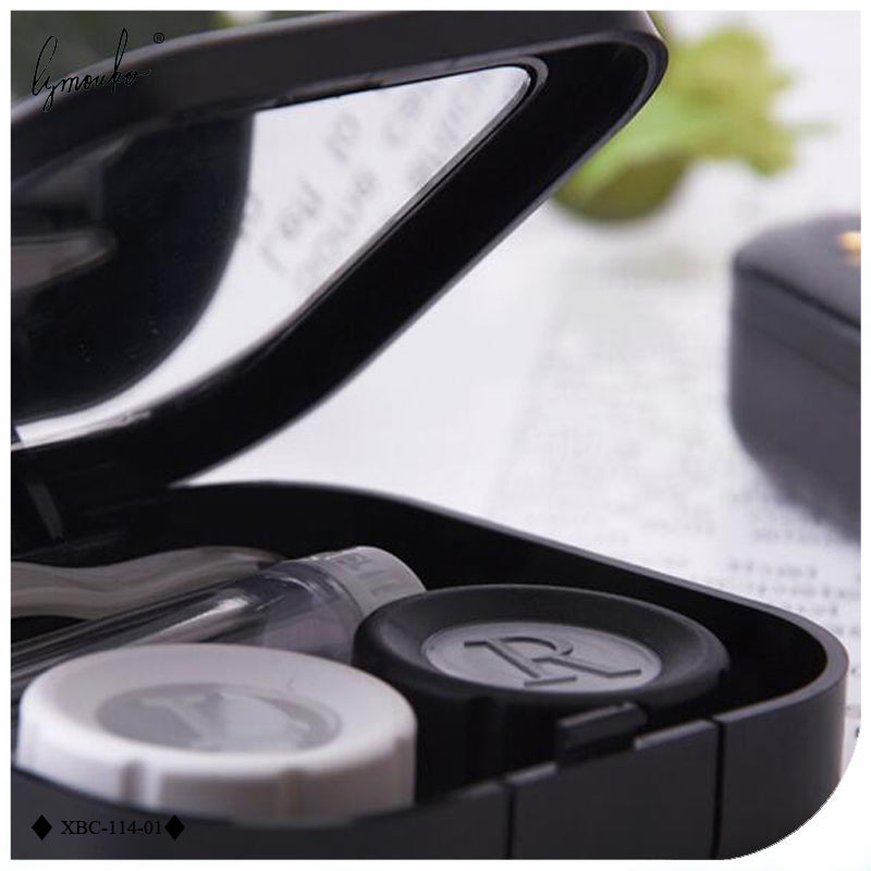 Moon Star Space Black with Mirror Contact Lens Case-everylenses