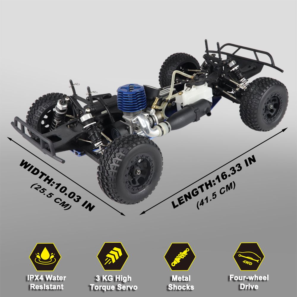 VRX Racing 1/10th 4x4 off road nitro gas rc cars for adults and big ki