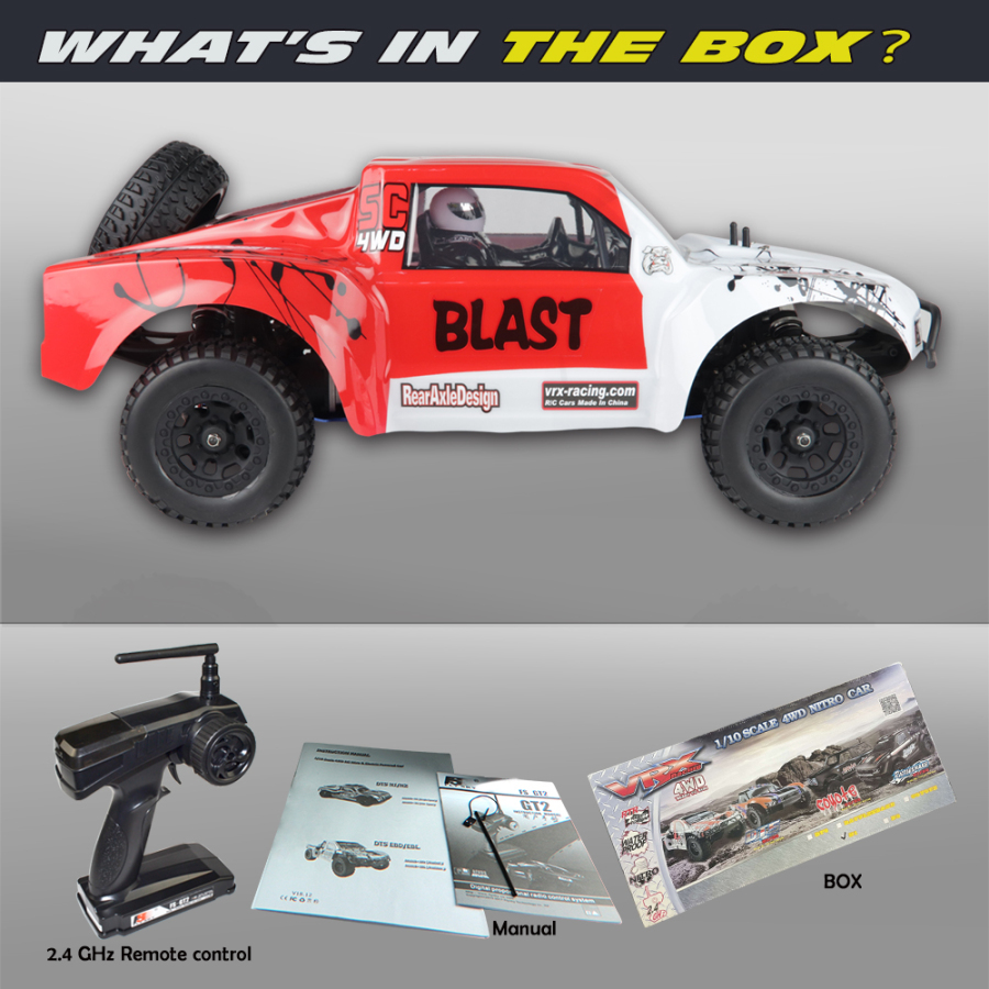 VRX Racing 1/10th 4x4 off road nitro gas rc cars for adults and big ki