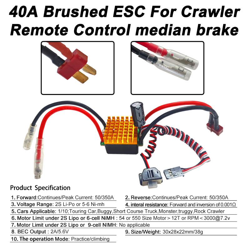 electronic speed controller for 1 10 scale rc electric car