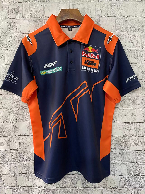 2023 motorcycle Red Bull yellow blue racing suit Polo shirt size S-5XL