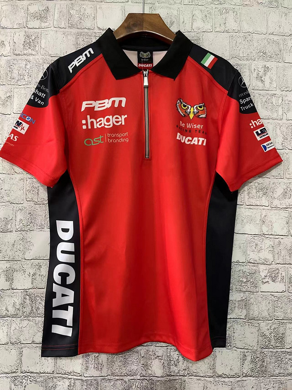 2023 F1 Formula one Ducati red black racing suit polo shirt size S-5XL