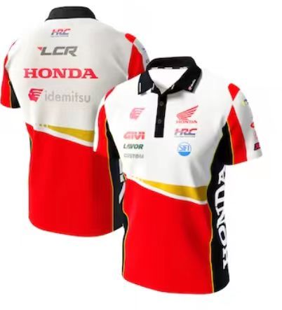 2023 red white racing suit shirt size S-5XL