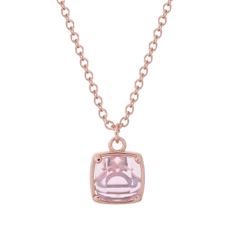 POLINA sugar cube glass necklace