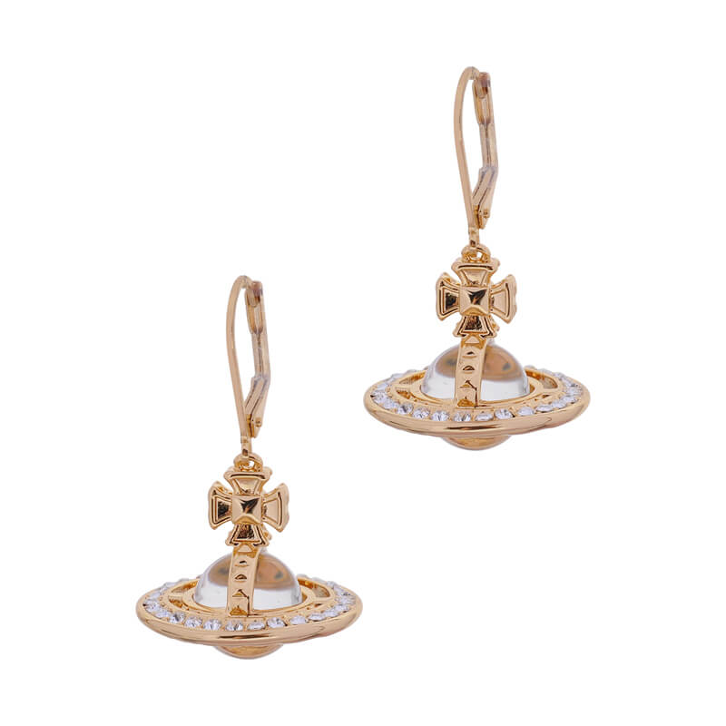 PINA riveted glass beads three-dimensional earrings