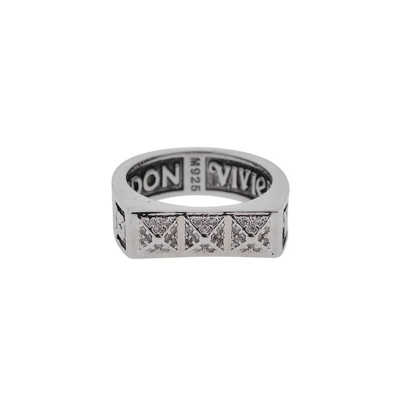 NISSIM Square vintage letter rings