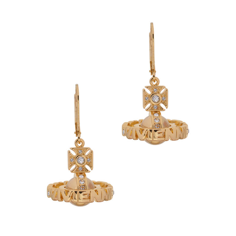 PAISLEY ORB three-dimensional letter earrings