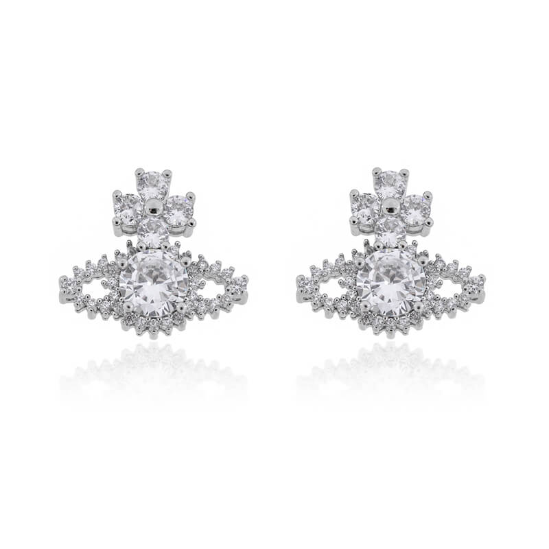 VALENTINA Lace Full Diamond Zirconia Earrings