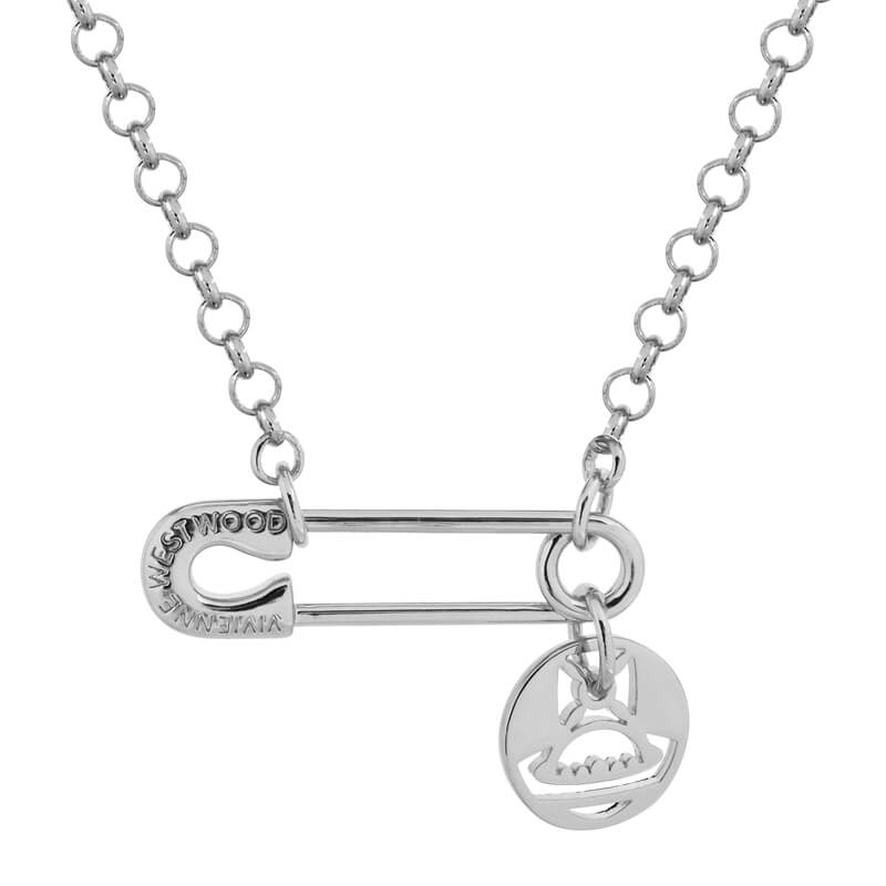 IMOGENE Pin Round Tag Choker Necklace