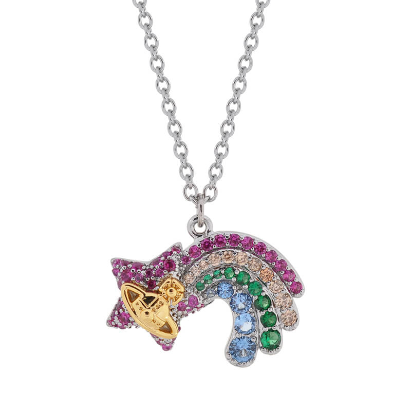 JUDY Rainbow Love Pentagram Necklace