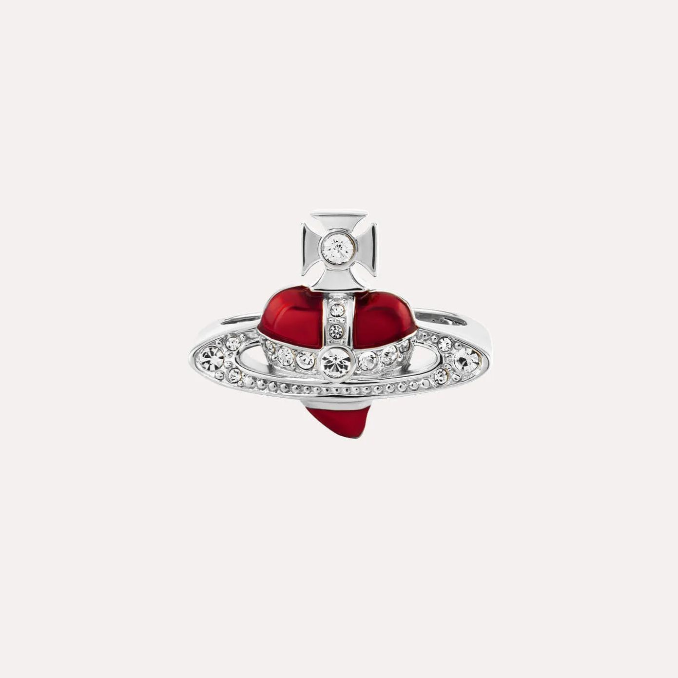 New Diamante Heart Rings
