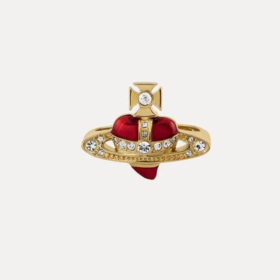 New Diamante Heart Rings