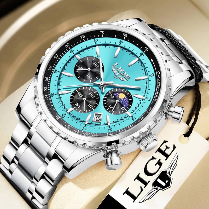 Luxury New Men Watch Quartz Man Watches Waterproof Date Chronograph Sport Wristwatch