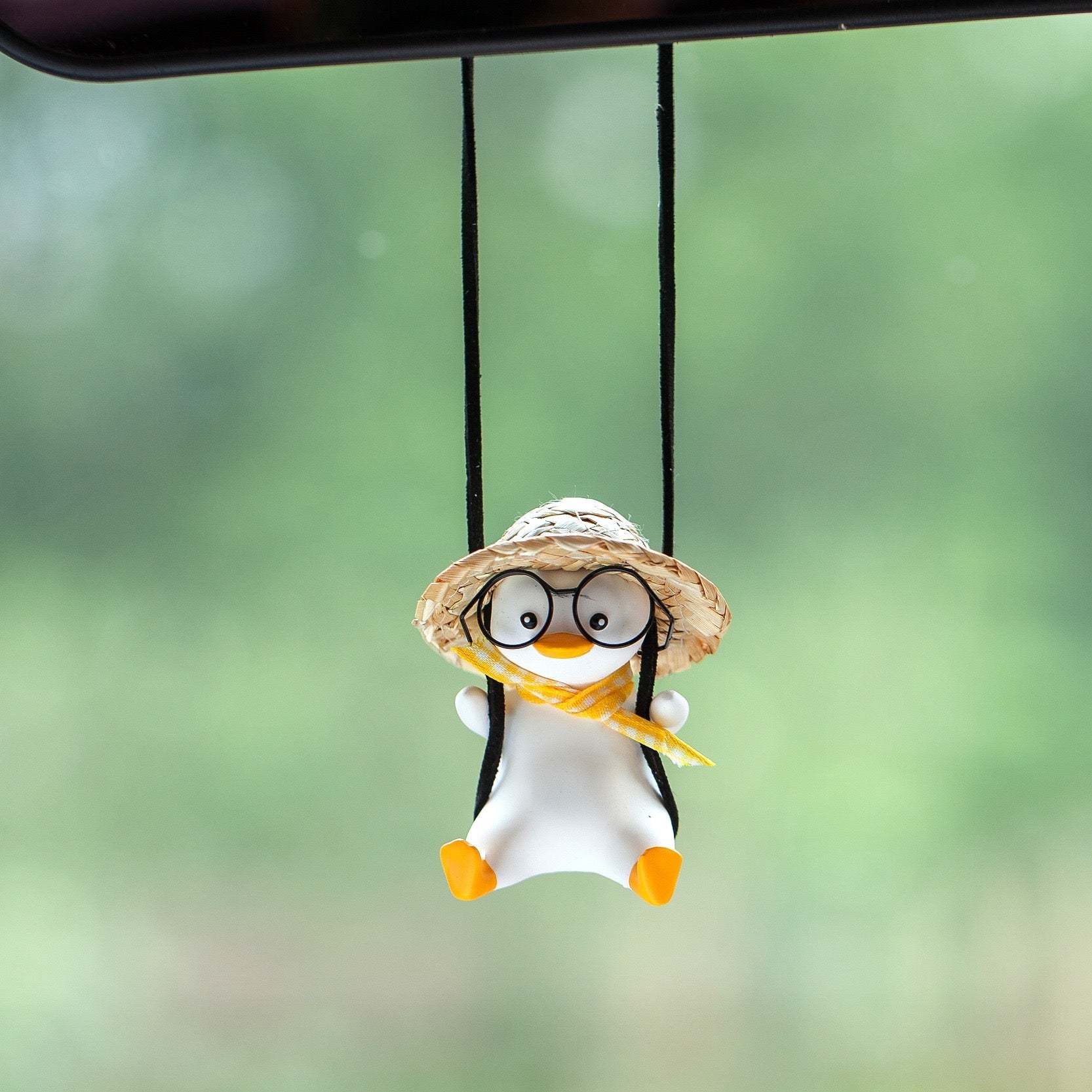 Swinging Duck Family Car Auto Mirror Dashboard Decoration Roasted