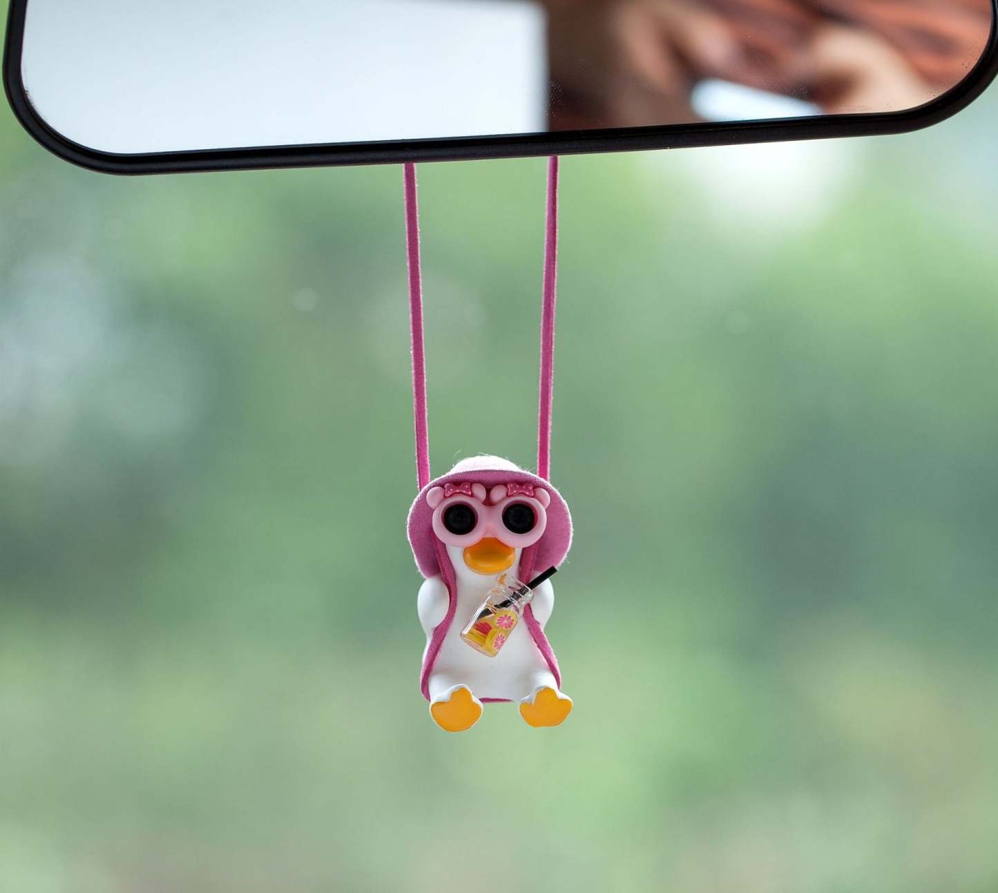 Swinging Duck Family Car Auto Mirror Dashboard Decoration Roasted
