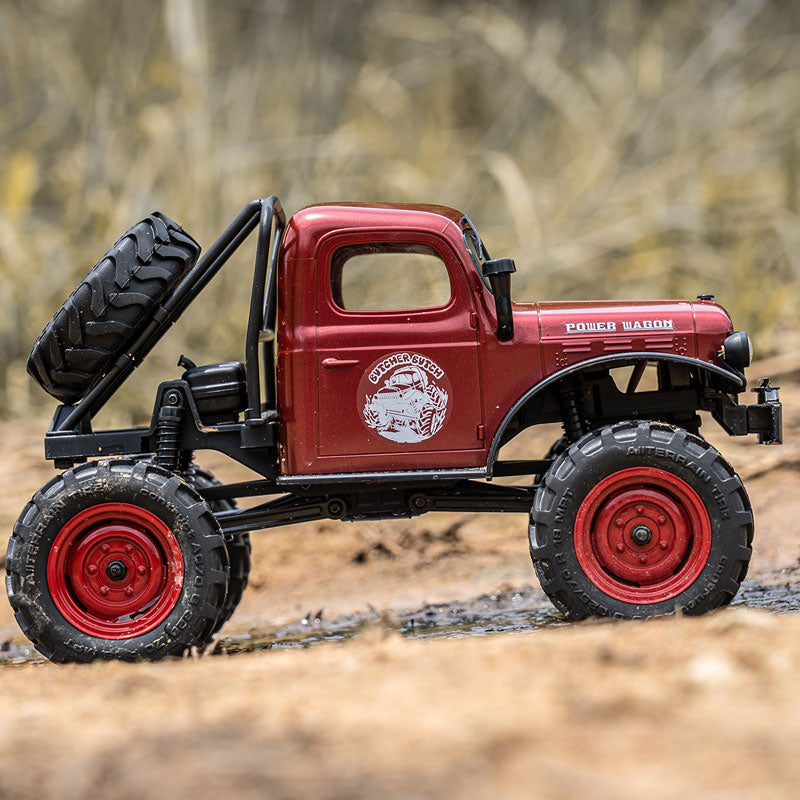 FMS FCX24 Power Wagon RTR 1/24th Scale: Red-HOBBY ZONE