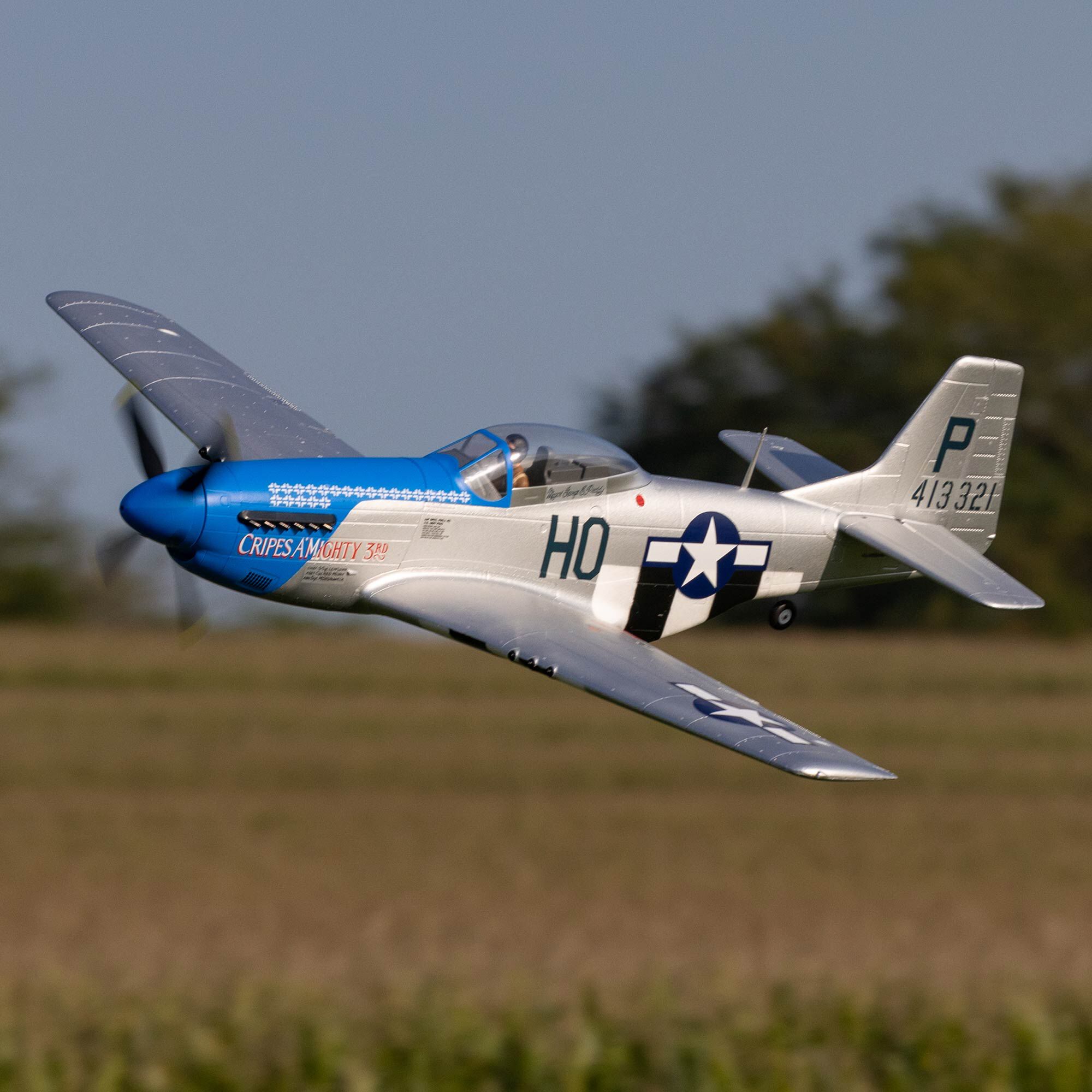 E-flite P-51D Mustang 1.2m with Smart BNF Basic-HOBBY ZONE