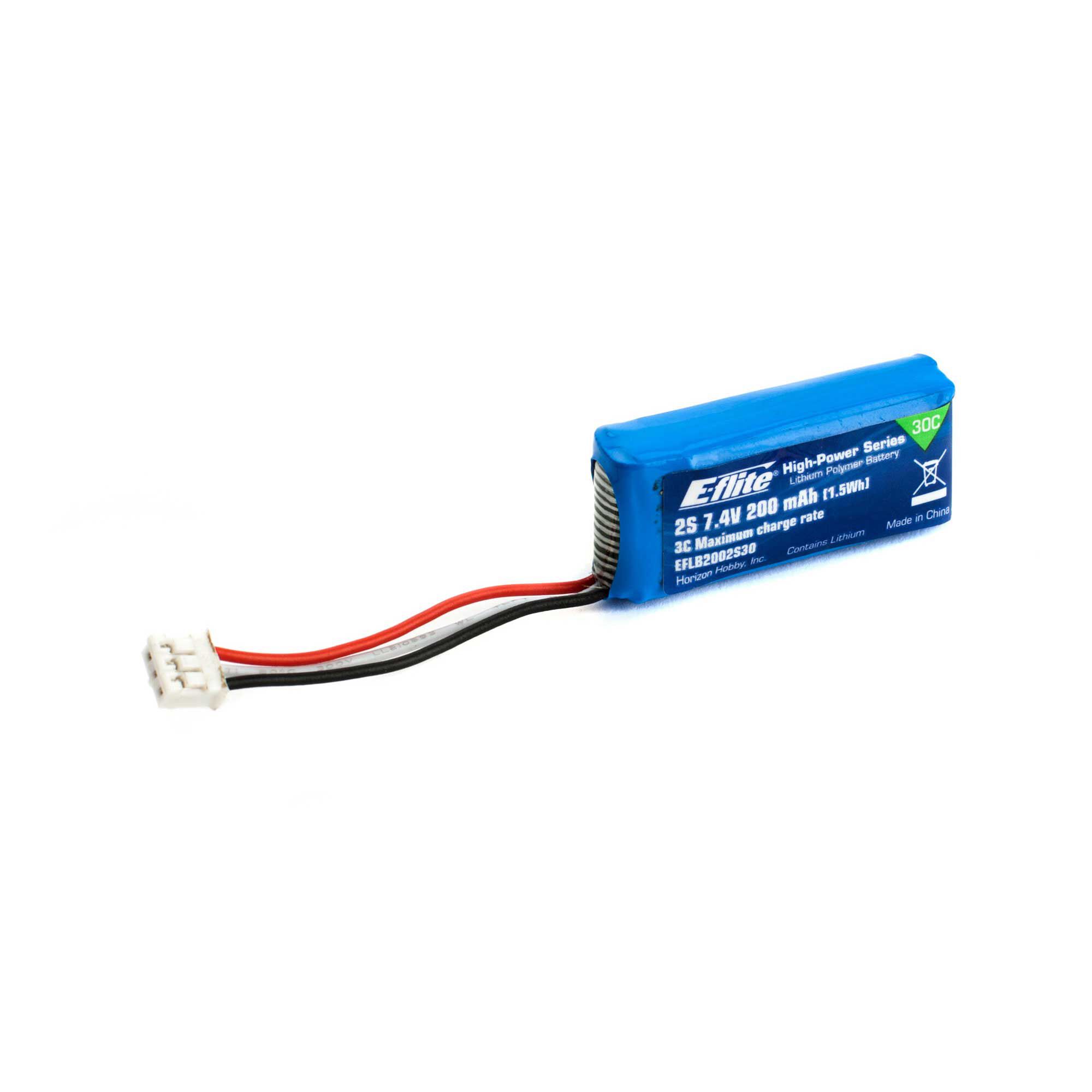 200mAh 2S 7.4V 30C Li-Po Battery-HOBBY ZONE