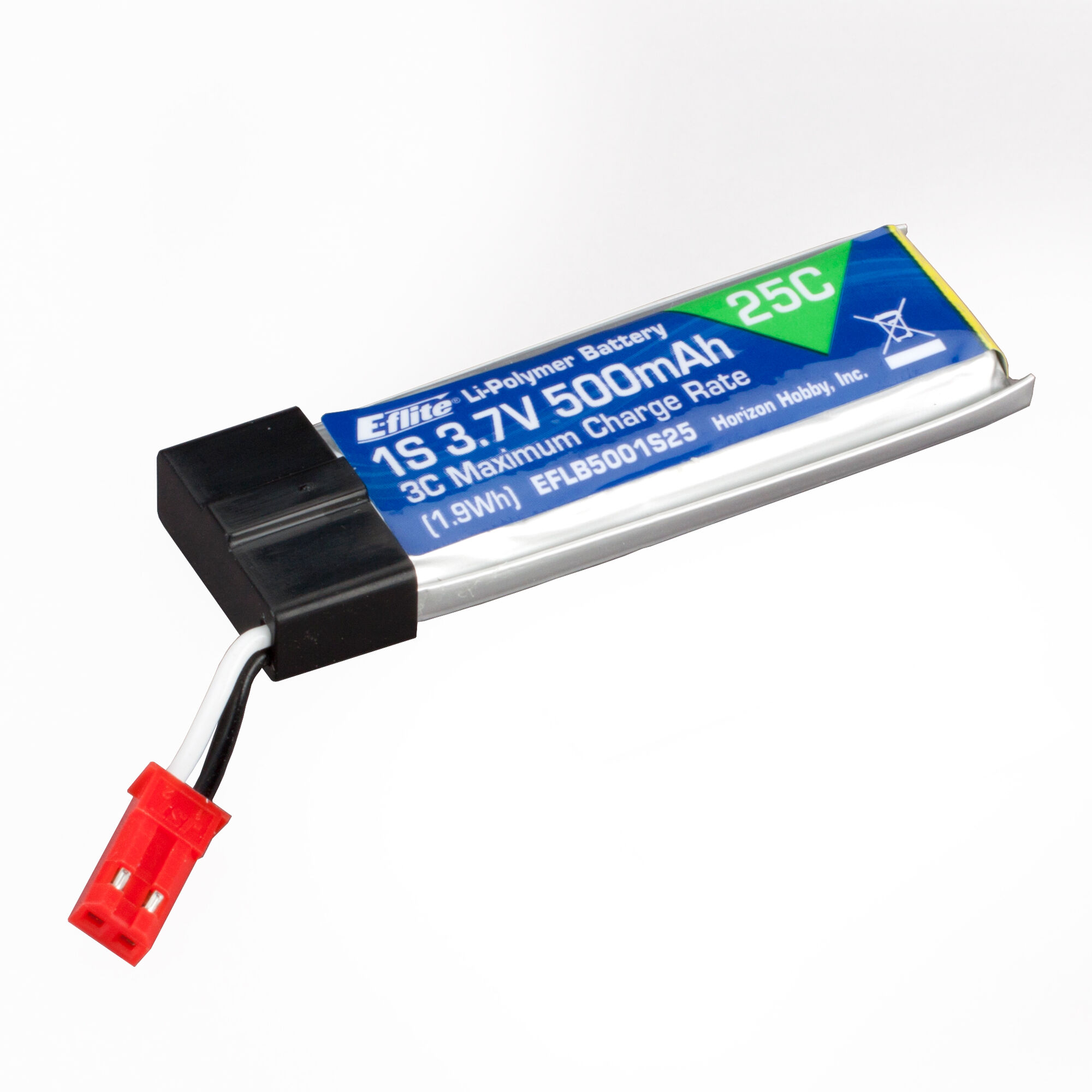 500mAh 1S 3.7V 25C LiPo Battery-HOBBY ZONE