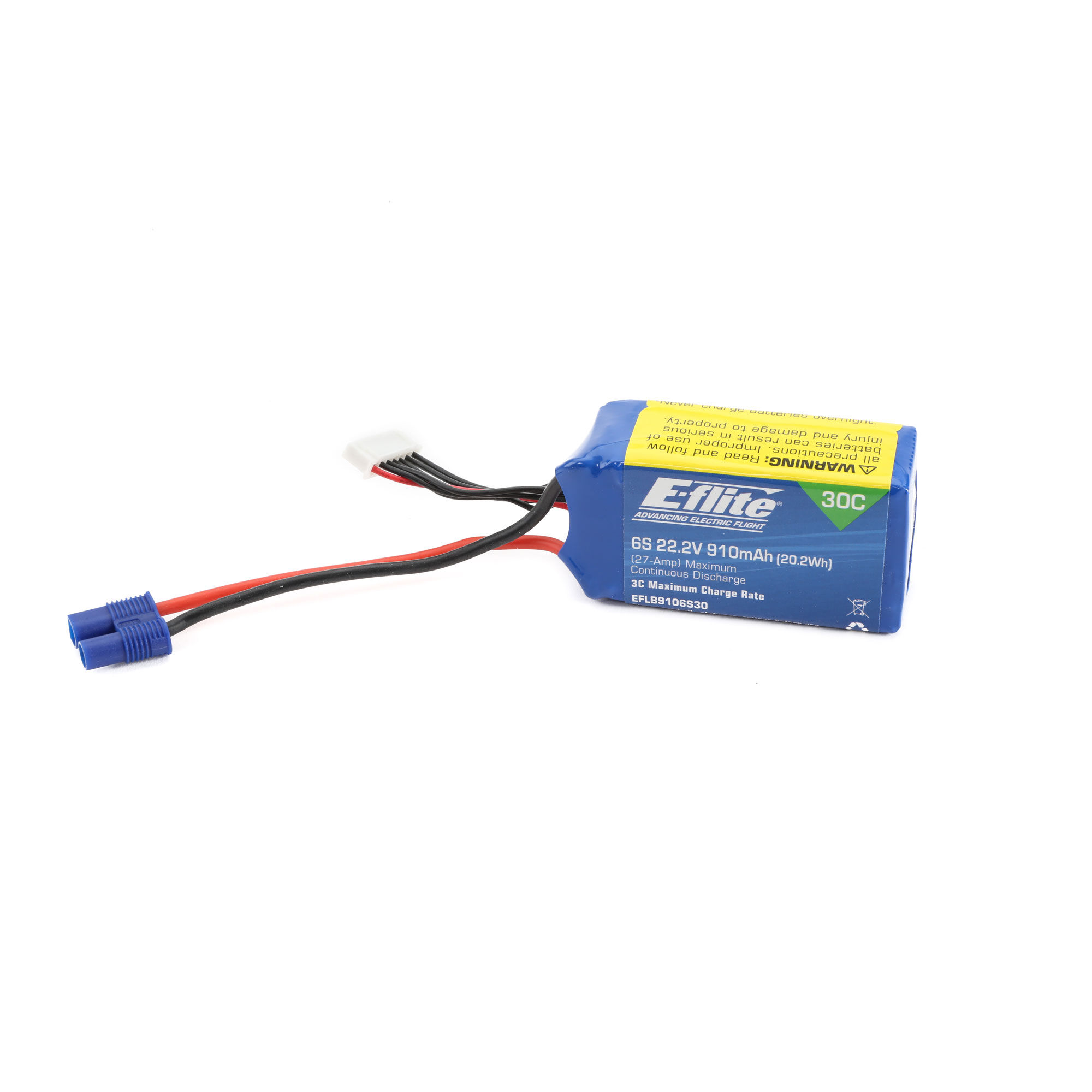 22.2v 910mAh 6S 30C LiPo w/EC3-HOBBY ZONE