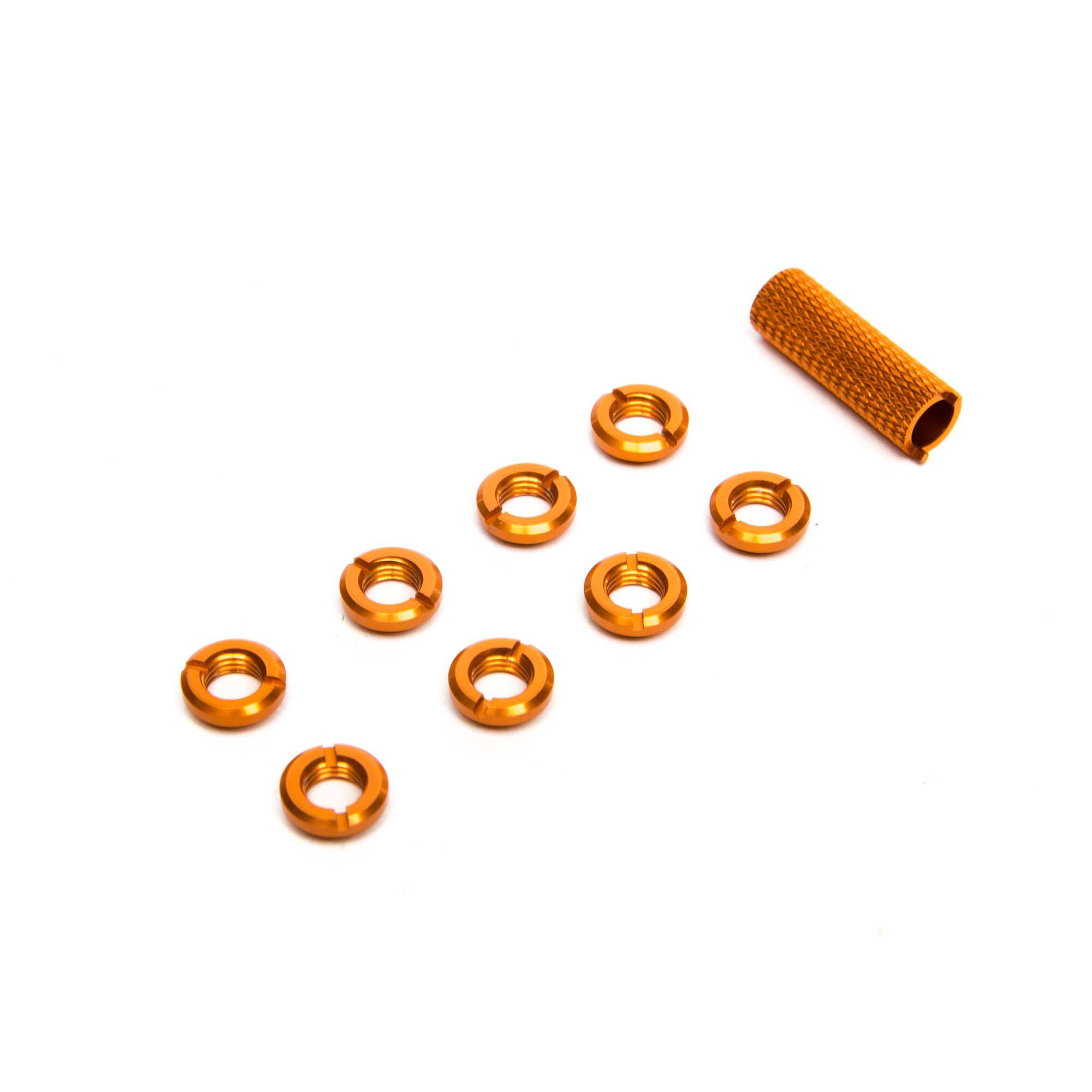 Spektrum Radio Orange Switch Nuts (8) & Wrench-HOBBY ZONE
